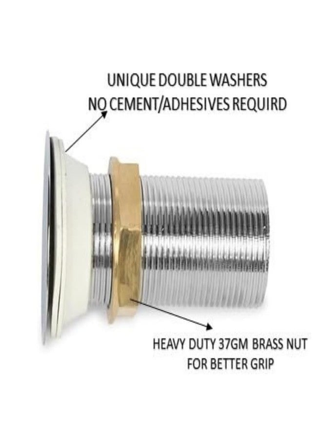 COSWARE وصلة تصريف مياه شديدة التحمل من الفولاذ المقاوم للصدأ من الدرجة 304 من COSWARE مقاس 4 بوصات لحوض الغسيل | تصميم فريد بنظام غسالة مزدوجة، وصلة تصريف مياه شديدة التحمل لحوض الغسيل (عبوة من قطعة واحدة) - Image 4